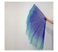 QMVDOJR Chiffon Big Fan Veil Opening Dance Props Fishbone Foldable Handle Dancing Fan(Color 5,85CM 1PCS)