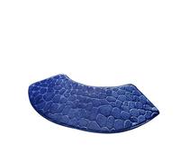QMVDOJR Curved Bath Rug Non-slip Foot Mat Pebble Emboss Carpet Absorbent Bathroom Decoration Floor Toilet Shower Area(WHITE,60X90cm)