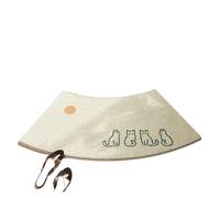 QMVDOJR Curved Cute Bathroom Floor Mat Fan-shaped Shower Room Plush Thickened Strong Water-absorbing And Antislip Foot Door(Color1,45x70cm)
