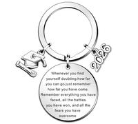 QMVMV 2026 Graduation Inspirational Keyring for Her Him Class of 2026 Student Graduation Gifts University College middle high School Graduate Souvenir for Senior Students