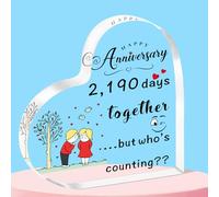 QMVMV Acrylic Plaque 6th Wedding Anniversary Birthday Gift for Wife from Husband, Classic Tabletop Decorative Sign