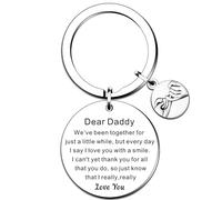 QMVMV Daddy Gifts Daddy Keyring from Daughter Son Birthday Christmas Thanksgiving Father's Day Gifts for Father Dad Daddy