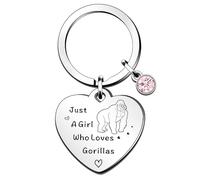QMVMV Funny Gorilla Keyring - Animal Lover Gift for Women & Girls