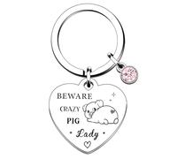 QMVMV Funny Pig Keyring - Animal Lover Gift For Women