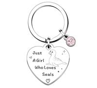 QMVMV Funny Seal Gifts Just A Girl Who Loves Seals Keyring Gift For Women Girls