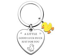 QMVMV Good Luck Duck Keyring Gift - A Little Good Luck Duc/k Just For You, Encouragement Present for Friends, Exam Luc/k, Birthday Small Present, Duck Lover Gift For Women Girls