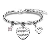 QMVMV Granddaughter Bracelet Gifts from Grandparents Christmas Birthday Graduation Keychain Gift for Granddaughter