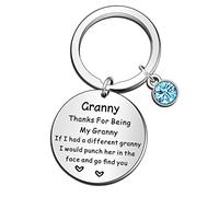 QMVMV Granny Gifts Granny Birthday Christmas Mothers Day Gift Keyring Personalized Present Keychain for Woman