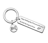 QMVMV Groom Gifts from Bride Wedding Day Keyring Gift for Him Men Engagement Wedding Gift for Husband to Be Gift To My Gorgeous Groom Gifts