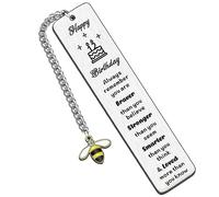 QMVMV Happy 12th Birthday Bookmarks Gifts Inspirational Son Daughter Encouragement Gift Personalized Book Lover Little bee Keepsakes for Boys Girls Sister Friends Niece Nephew Grandchildren