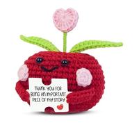 QMVMV Teacher Gifts for Women Men - Handmade Apple Crochet Present - Teachers Day Graduation End of The Year Birthday Christmas Appreciation Gifts for Teacher
