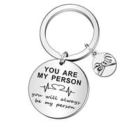 QMVMV You are My Person Gifts Bff Women Teens Girls Best Friends Keyring Birthday Valentines Keychain Key Rings