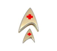 Quantum Mechanix Star Trek Discovery Enterprise Badge & Pin Set Medical