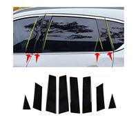 Qmzmro Car B-Pillar Sticker Decal,For Nissan Qashqai 2014-2016 2017 2018 2019 2020 Black Mirror Effect Car Window Pillar Trim Cover BC Column Sticker Accessories