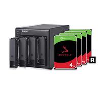 QNAP 4 Bay DAS (USB Type-C) with 12TB Storage Capacity, Preconfigured RAID 5 Seagate IronWolf HDD Bundle (TR-004-44ST-US)