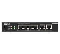 QNAP 4-port 2.5GbE and 2-port 10GbE Multi-Gig unmanaged switch. Affordably upgrade to high-speed networking (QSW-2104-2T-R2)