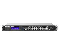 QNAP QGD-1602P-C3558-8G 18-Port Managed PoE Switch, 2.5/10GbE, Black, Metal Case