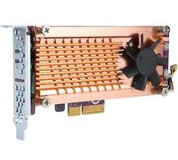 QNAP QM2-2P-244A Dual M.2 22110/2280 Pcie SSD Expansion Card (PCIe Gen2 X4), Low-Profile Bracket Pre-Loaded, Low-Profile Flat and Full-Height are Bundled 2 x SSD
