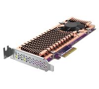 QNAP QM2-2P-344A Dual M.2 PCIe SSD Expansion Card, PCIe Gen3 x4, Supports Two M.2 2280/22110 SSDs, Low-Profile Bracket, Windows 10, Linux