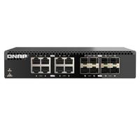 QNAP QSW-3216R-8S8T-US 16-Port Half-Width Rackmount 10GbE Unmanaged Switch for SMB/SOHO high-Speed Networking environmen
