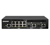 QNAP QSW-M2108R-2C, 8 port 2.5Gbps, 2 port 10Gbps SFP+/ NBASE-T Combo, web managed switch, rackmount design, new rack mount kit