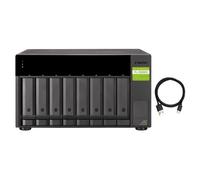 QNAP TL-D800C HDD/SSD enclosure 2.5/3.5" Serial ATA II Serial ATA III 6 Gbit/s Hot-swap Black Grey