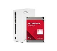 QNAP TS-133-14WD-US 1 Bay Home NAS with 4TB Storage Capacity, Preconfigured WD Red Plus HDD Drive Bundle, with 1GbE Ports