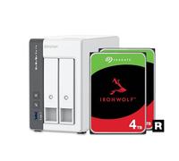 QNAP TS-216G-24ST-US 2-Bay 2.5GbE Desktop NAS, Equipped with ARM Cortex-A55 Quad-Core CPU, with 4TB Storage Capacity, Preconfigured RAID1 Seagate Iron Wolf HDD Bundle