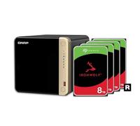 QNAP TS-464-8G, 4 Bay High-performance Desktop NAS with 32TB Storage Capacity (Seagate IronWolf 8TB (ST8000VN004) SATA Hard Drive)
