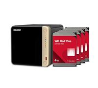 QNAP TS-464-8G-44WD-US 4 Bay High-Performance Desktop NAS with 12TB Storage Capacity, Preconfigured RAID 5 WD Red Plus HDD Bundle