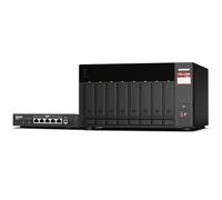QNAP TS-873A 8-Bay AMD Ryzen Quad-Core 2.5GbE NAS with QSW-1105-5T 5-Port 2.5GbE Unmanaged Switch