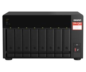 QNAP TS-873A-8G + QSW-1105-5T bundle: AMD Ryzen 2.2 GHz quad-core 2.5GbE NAS with M.2 NVMe SSD support and PCIe expansion for 10GbE, paired with a 2.5G switch (TS-873A-SW5T)
