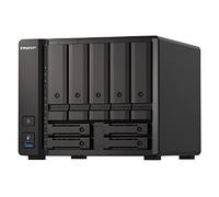 QNAP TS-h973AX-32G 9 Bay Desktop Hybrid Storage NAS Enclosure - 32 GB RAM, AMD Ryzen Quad-Core, 2.2 GHz Processor - Supports U.2 NVMe SSD and 10GbE/2.5GbE Connectivity