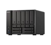 QNAP TS-h973AX-32G 9 Bay Desktop Hybrid Storage NAS Enclosure - 32 GB RAM, AMD Ryzen Quad-Core, 2.2 GHz Processor - Supports U.2 NVMe SSD and 10GbE/2.5GbE Connectivity