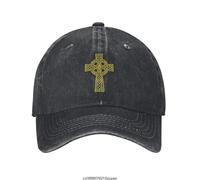 QNBUFOY Breathable Celtic Cross Fashion Unisex Cotton Baseball Cap Outdoor Adult Adjustable Denim Hat Gift