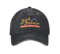 QNBUFOY Cotton Comfort Bad Bunny Debi Tirar Mas Fotos Men Women Baseball Caps Denim Washed Hats Cap Vintage Outdoor Activities Adjustable Sun Cap Gift
