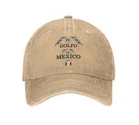 QNBUFOY Cotton Comfort El o De Mexico America Baseball Caps Vintage Distressed Washed Headwear Men Women Outdoor Running Adjustable Caps Hat Gift