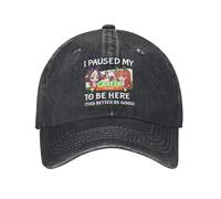 QNBUFOY Cotton Comfort Vintage I Paused My Uma Musume Career to Be Here Baseball Caps Distressed Cotton Snapback Hat Outdoor Workouts Gift Hats Cap Gift