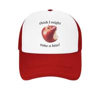 QNBUFOY Washed Cotton Cooling Breathable take a bite Mesh Hat Caps Unisex Adjustable Foam Trucker Hats for Casual Headwear Gift