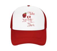 QNBUFOY Washed Cotton Dearie Take a Bite Foam Mesh Trucker Hat Outfits for Unisex Adjustable Baseball Cap Mesh-Back Summer Outdoor Caps Gift