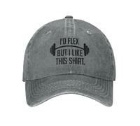 QNBUFOY Washed Cotton I Would Flex But I Like This Fashion Unisex Cotton Baseball Cap Classic Adult Adjustable Denim Hat Gift