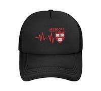 QNBUFOY Washed Cotton Medical Harvard University Foam Trucker Hats Men Women Breathable Cooling Mesh Snapback Cap Sturdy Sun Hat Adjustbale Gift
