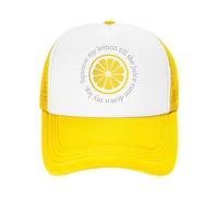 QNBUFOY Washed Cotton Squeeze My Lemon Till The Juice Foam Trucker Hat Women Men Summer Outdoor Mesh-Back Hat Cap Vintage Sun Hat Adjustbale Gift