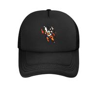 QNBUFOY Washed Cotton Summer Breathable Fearless Tiger Eye Mesh Baseball Caps Men Women Adjustable Foam Trucker Hat for Casual Headwear Gift