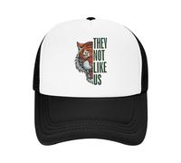 QNBUFOY Washed Cotton They Not Like Us Tiger Trucker Hat for Men Women Summer Breathable Mesh Side Sun Hats Caps Adjustable Fit for Casual Headwear Gift