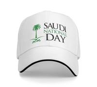 QNBUFOY Washed Cotton Unisex Saudi National Day Kingdom of Saudi Arabia Dad Hat Classic Versatile Baseball Cap Suit for All Season Gift