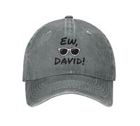 QNBUFOY Washed Cotton Windas Ew, David Fashion Unisex Cotton Baseball Cap Outdoor Adult Adjustable Denim Hat Gift