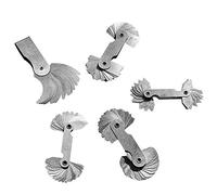 Qndanoan Stainless Steel Radius Gauge, Portable Concave Convex External Internal Arc Measuring Tool Radius Fillet Gauge Set(5Pcs)