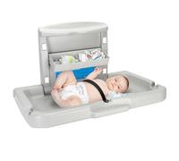 Qnemaei Commercial Baby Changing Station Diaper Wall Mount, Foldable Baby Change Station/Diaper Adopt HDPE Safe Materials for Baby, 60lb Wall-Mounted Baby Changing Station Table with Storage Box