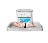 Qnemaei Commercial Baby Changing Station Diaper Wall Mount, Foldable Baby Change Station/Diaper Adopt HDPE Safe Materials for Baby, 60lb Wall-Mounted Baby Changing Station Table with Storage Box